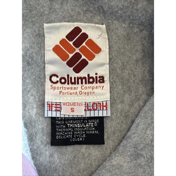 Vintage Columbia Ski Bomber Jacket Woman’s Small Purple Thinsulate 3m - Picture 4 of 8